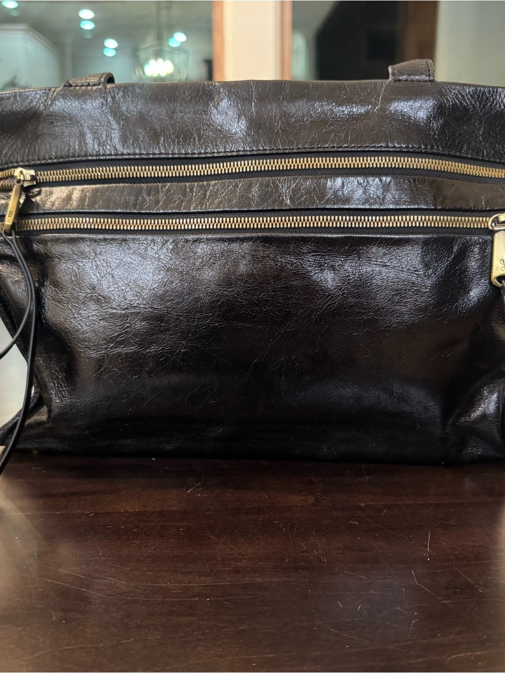 HOBO International Authentic “Blaze” Leather Shoulder Bag Hobo Black 13.5” X 9”